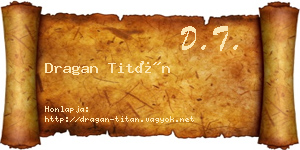 Dragan Titán névjegykártya